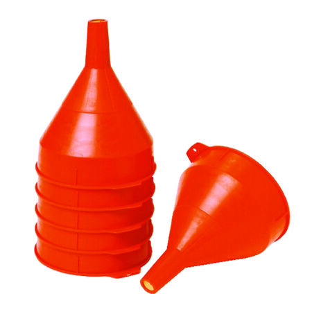 Little Giant Orange 8-1/2 in. H Plastic 64 oz Funnel with Screen