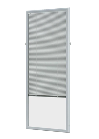 White Cordless Insert Door Mini Blind 22"x64" Add on blind 0.59" Slat Width