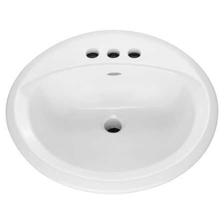 American Standard Rondalyn Vitreous China Bathroom Sink 19 in. W X 19 in. D White