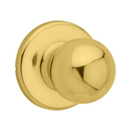 Kwikset Polo Polo Passage Door Knob Polished Brass Steel 3 Grade Left or Right Handed