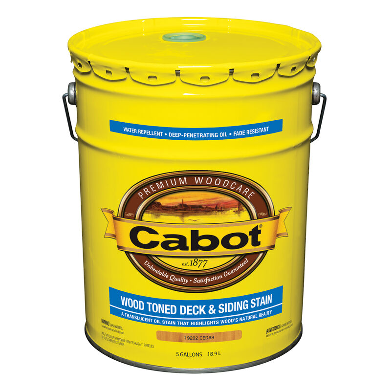 Cabot Transparent 19202 Cedar OilBased Oil Deck and Siding Stain 5 gal. Stine