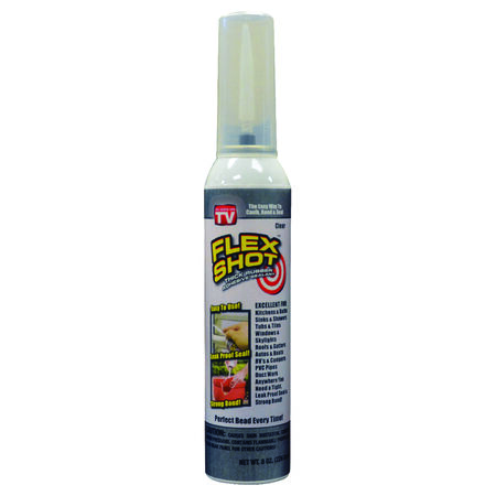 FLEX SEAL Family of Products FLEX SHOT Clear Rubber All Purpose Waterproof Sealant 8 oz