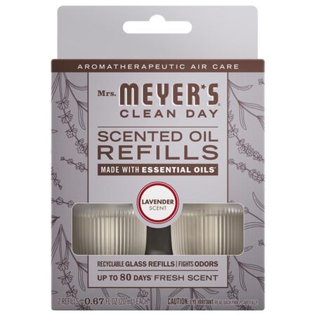 Mrs. Meyer's Clean Day Lavender Scent Air Freshener Oil Refill 0.67 oz Liquid 2 pk