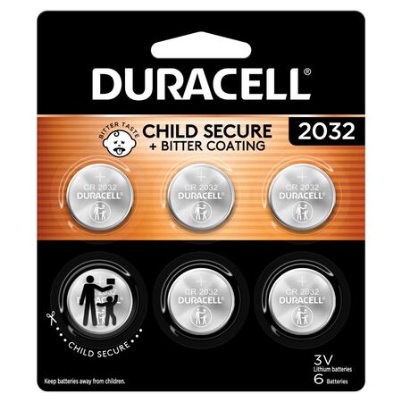 Duracell Lithium Coin 2032 3 V 265 mAh Security and Electronic Battery 6 pk