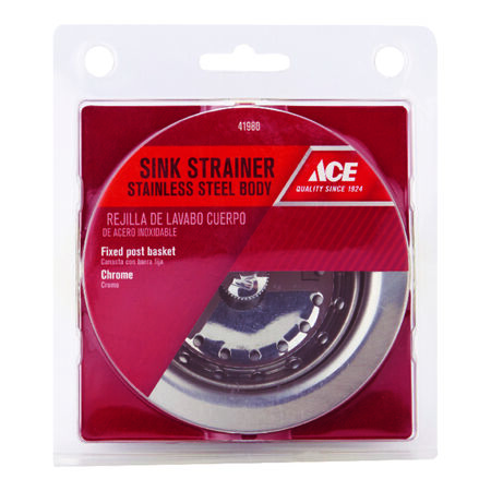 Ace 3-1/2 in. Dia. Basket Strainer Assembly Chrome