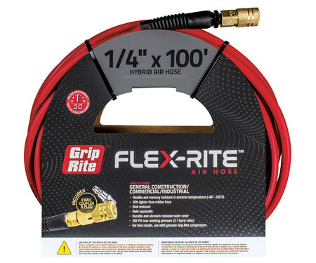Grip-Rite Hose Air Hybrid Red GR 1/4"X100'
