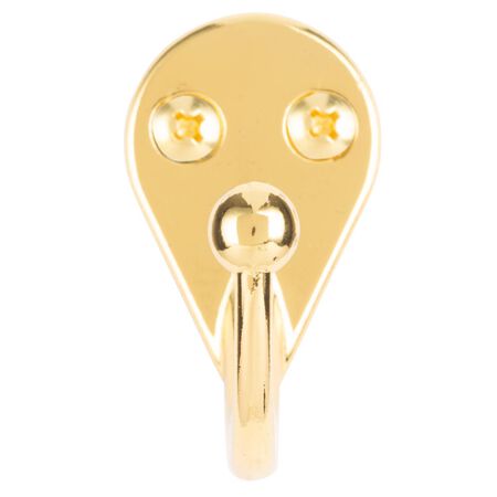 Ace 1-3/4 in. L Bright Brass Gold Brass Small Single Garment Hook 2 pk