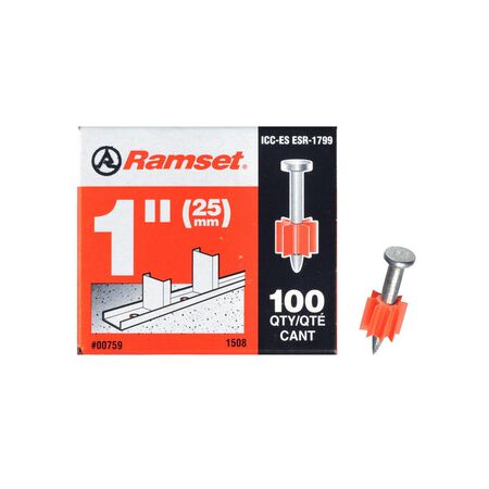 Ramset 0.3 in. D X 1 in. L Steel Hollow Head Anchor Bolts 100 pk