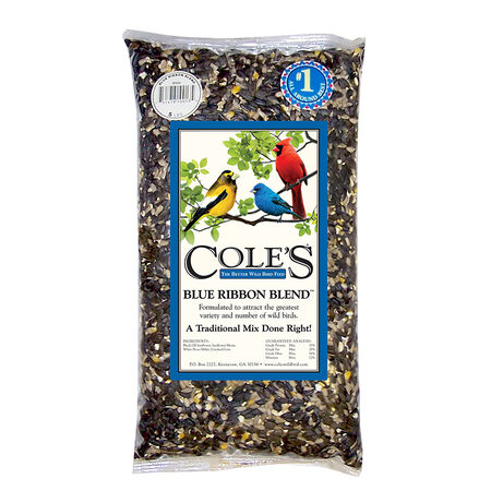 Cole's Blue Ribbon Blend Assorted Species Black Oil Sunflower Wild Bird Food 20 lb