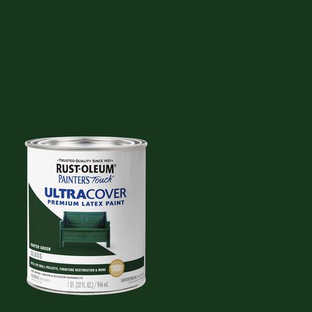 Rust-Oleum Painters Touch Gloss Hunter Green Ultra Cover Paint Exterior and Interior 1 qt