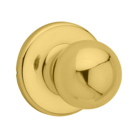 Kwikset Polo Polished Brass Passage Door Knob Right or Left Handed