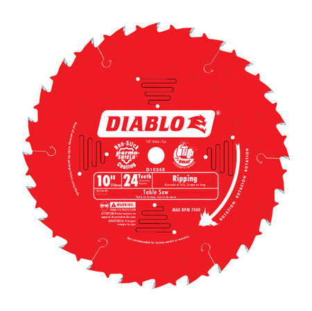 Diablo 10 in. D X 5/8 in. Carbide Tip Ripsaw Blade 24 teeth 1 pc