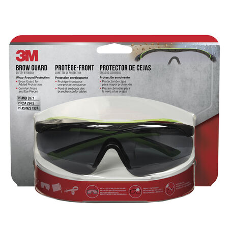 3M Anti-Fog Safety Glasses Gray Lens Black Frame 1 pc