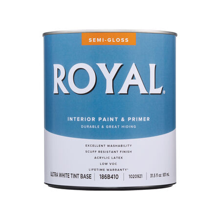 Royal Semi-Gloss Tint Base Ultra White Base Paint Interior 1 qt