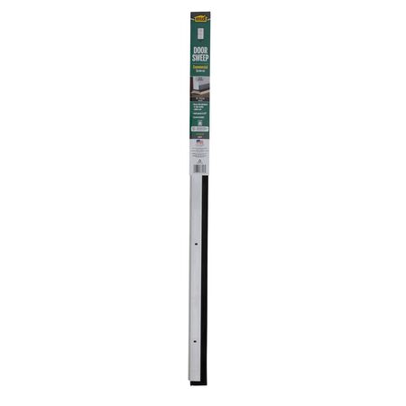 M-D Silver Aluminum Door Sweep For Commerical 3 ft. L X 2 in.