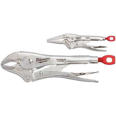 Milwaukee Torque Lock 2 pc. Forged Alloy Steel Pliers Set 10 and 6 in. L Silver