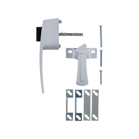 Ace Bare White Steel Push Button Latch 1 pk