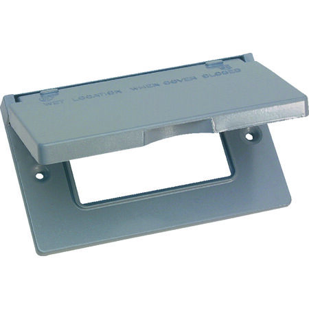 Sigma Engineered Solutions Rectangle Metal 1 gang Horizontal GFCI Cover Wet Locations