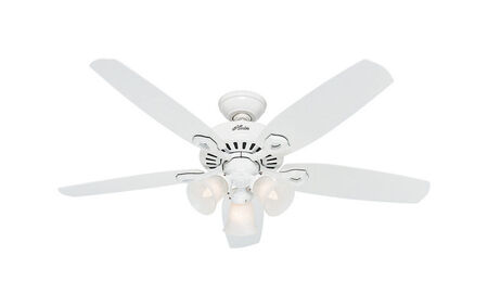 Hunter Fan Builder Plus Ceiling Fan 52 in. W Snow White
