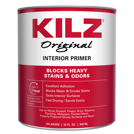 KILZ Original White Flat Oil-Based Primer 1 qt