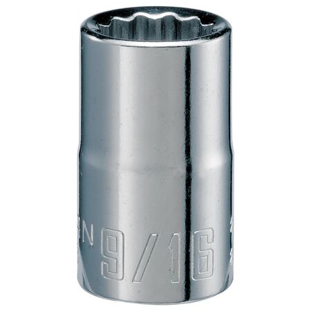 Craftsman 9/16 in. X 1/2 in. drive SAE 12 Point Standard Shallow Socket 1 pc