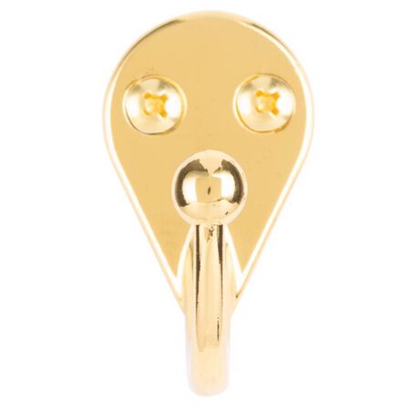 Ace 1-3/4 in. L Bright Brass Gold Brass Small Single Garment Hook 2 pk