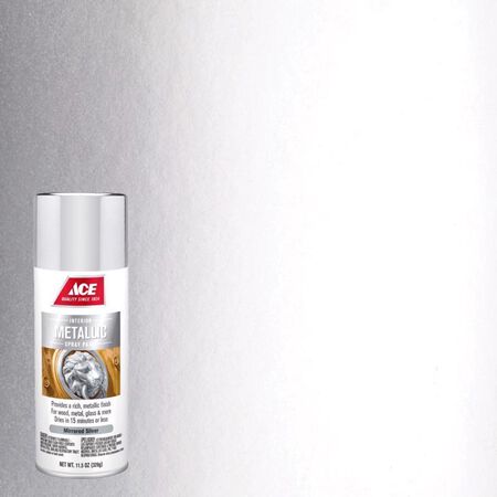 Ace Metallic Mirrored Silver Spray Paint 11.5 oz