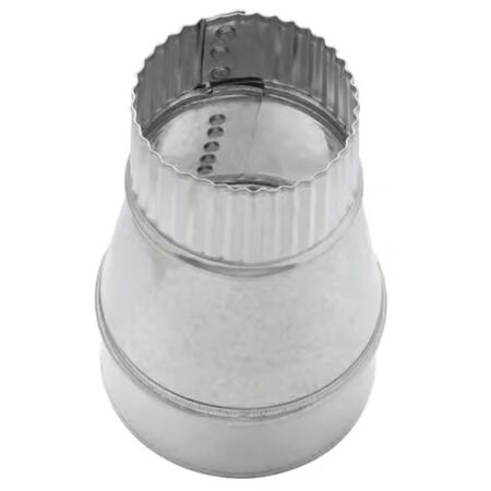 Imperial 4 in. D x 3 in. D Galvanized Steel Reducer with Crimp