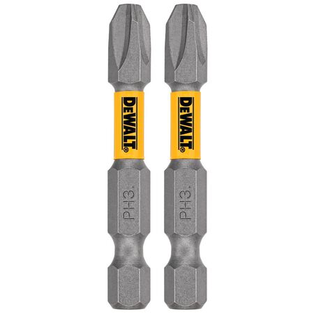 DEWALT Max Fit Phillips #3 X 2 in. L Screwdriver Bit Set Steel 2 pk