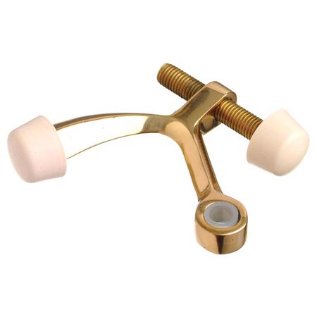 Ace 2-5/8 in. W X 0.5 in. L Solid Brass w/Rubber Stop Brass Yellow Hinge Pin Door Stop Mounts to doo
