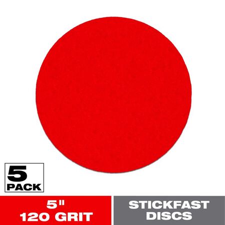 Diablo StickFast 5 in. Ceramic Blend Adhesive Sanding Disc 120 Grit Fine 5 pk