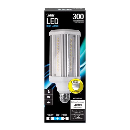 Feit Corn Cob E26 (Medium) LED Bulb Daylight 300 Watt Equivalence 1 pk