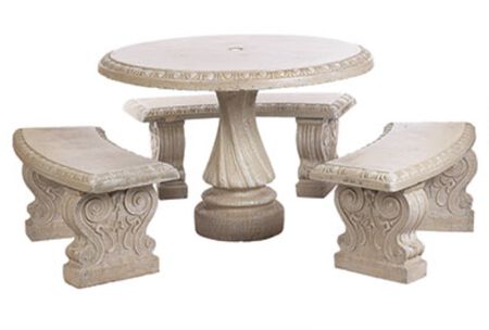 Table Concrete Round Set