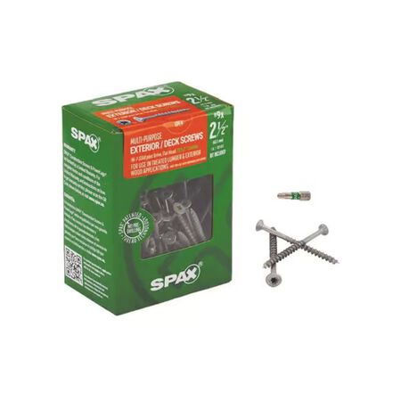 SPAX Multi-Material No. 9 Label X 2-1/2 in. L T-20+ Flat Head Serrated Construction Screws