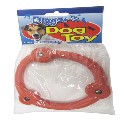 Boss Pet Digger's Red Retriever Ring Rubber Dog Toy Large 1 pk