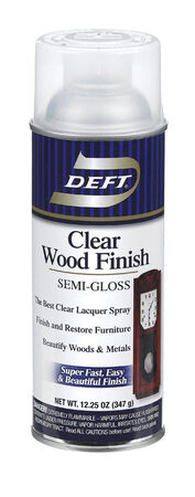 Deft Semi-Gloss Clear Oil-Based Wood Finish Lacquer Spray 12.25 oz