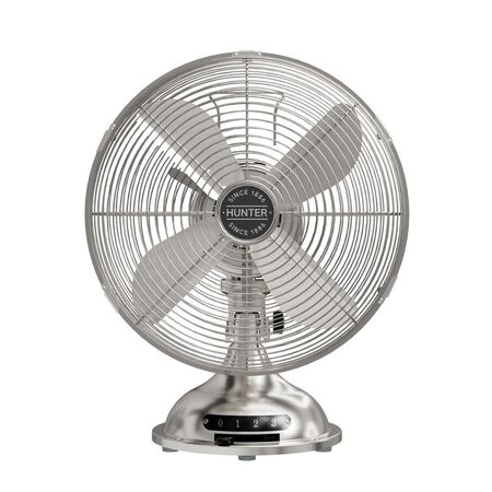 Hunter Portable Desk Fan Brushed Nickel
