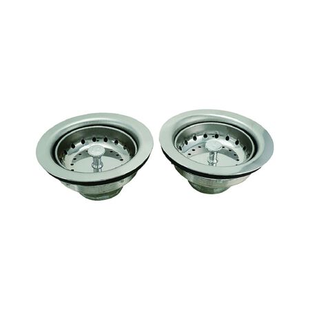 Keeney 3-1/2 in. Chrome Stainless Steel Basket Strainer Assembly