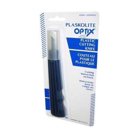 Plaskolite Optix 5 in. Fixed Blade Knife Blue 1 pc