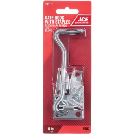 Ace 0.99 in. L Zinc Plate Staple Gate Hook 1 pk