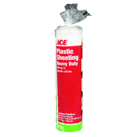 Ace Plastic Sheeting 4 mil X 10 ft. W X 25 ft. L Polyethylene Clear
