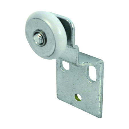 Prime-Line 3/4 in. D X 1/4 in. L Mill Plastic/Steel Door Roller Bracket 2 pk