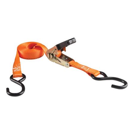 Keeper 1 in. W X 15 ft. L Orange Tie Down w/Ratchet 500 lb 2 pk