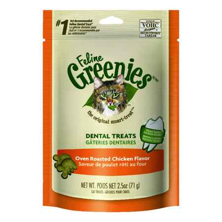 Greenies Oven Roasted Chicken Treats For Cat 2.5 oz 1 pk