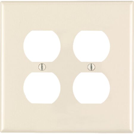 Leviton Midway Almond 2 gang Nylon Duplex Wall Plate 1 pk