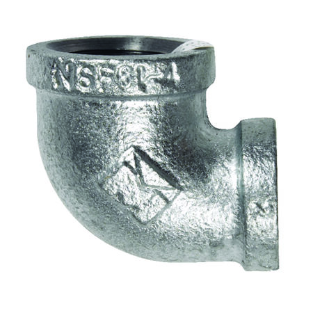 STZ Industries 3/4 in. FIP X 1/2 in. D FIP Galvanized Malleable Iron 90 degree Reducing Elbow