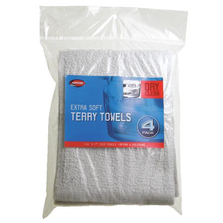 Carrand 17 in. L X 14 in. W Cotton Terry Towels 4 pk