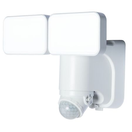 Heathco White Plastic Security Light Motion-Sensing LED