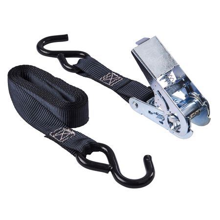 Keeper 1 in. W X 10 ft. L Black Tie Down w/Ratchet 400 lb 1 pk