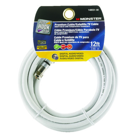 Monster Just Hook It Up 12 ft. Weatherproof Video Coaxial Cable
